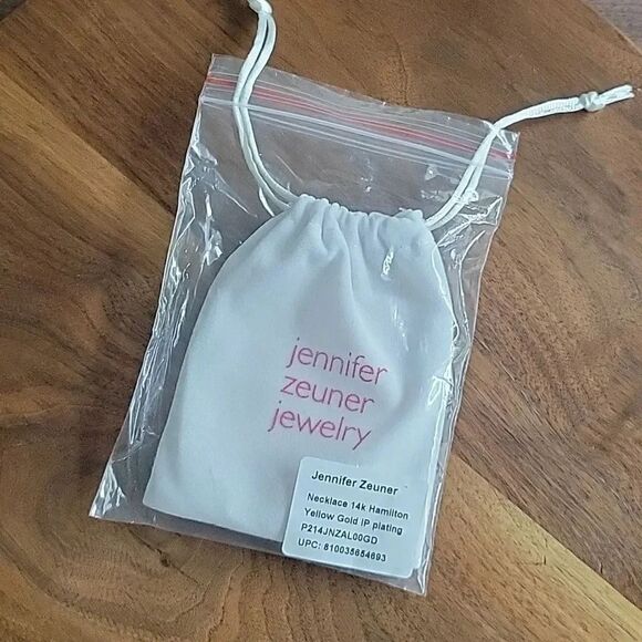 Jennifer Zeuner Flat Hamilton Necklace Gold Plated Designer Revolve Boho Vermeil - Picture 3 of 5